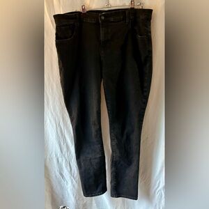 Old Navy Curvy Straight Black Jeans Women’s 16 Stretch Denim
